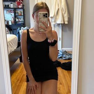 black tank top mini dress